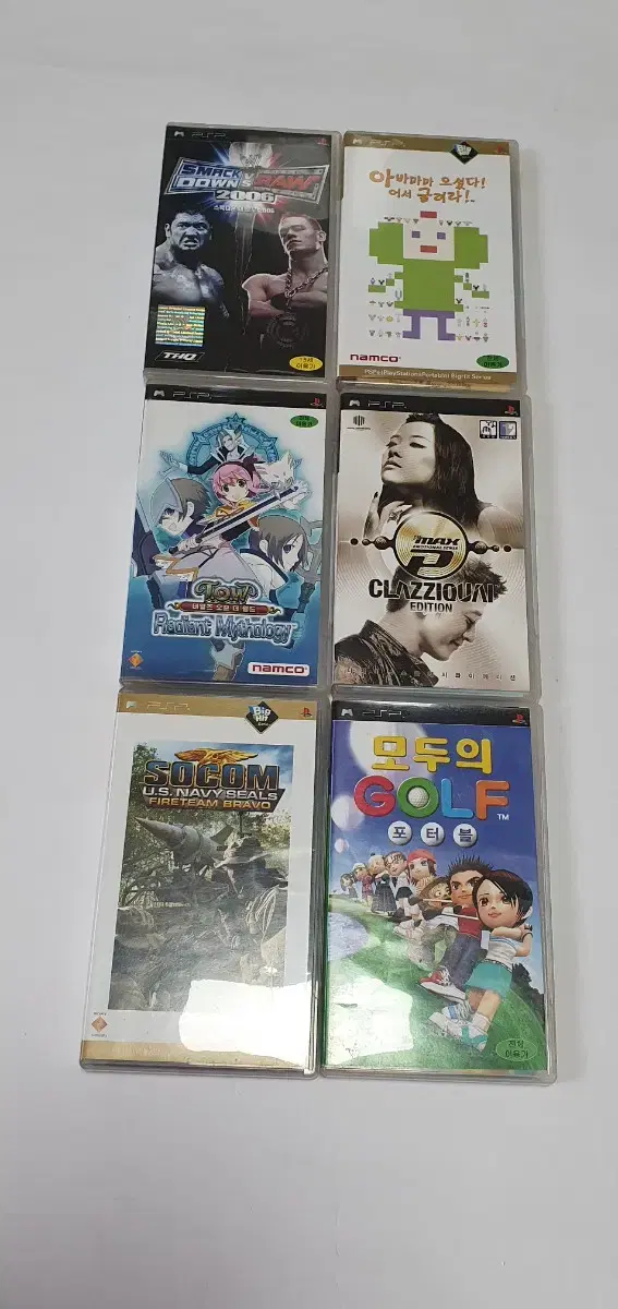 PSP 스맥다운,모두의  골프 등 UMD칩.정판(설명글참조)