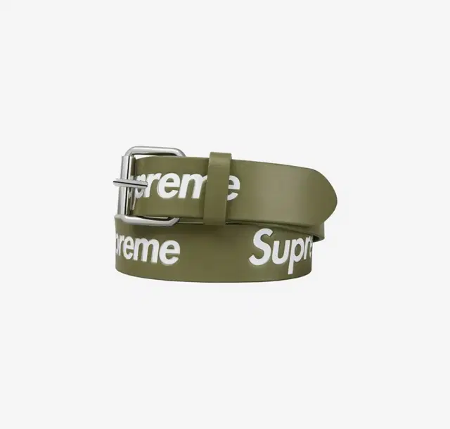 Supreme 슈프림 리핏 레더 벨트 올리브