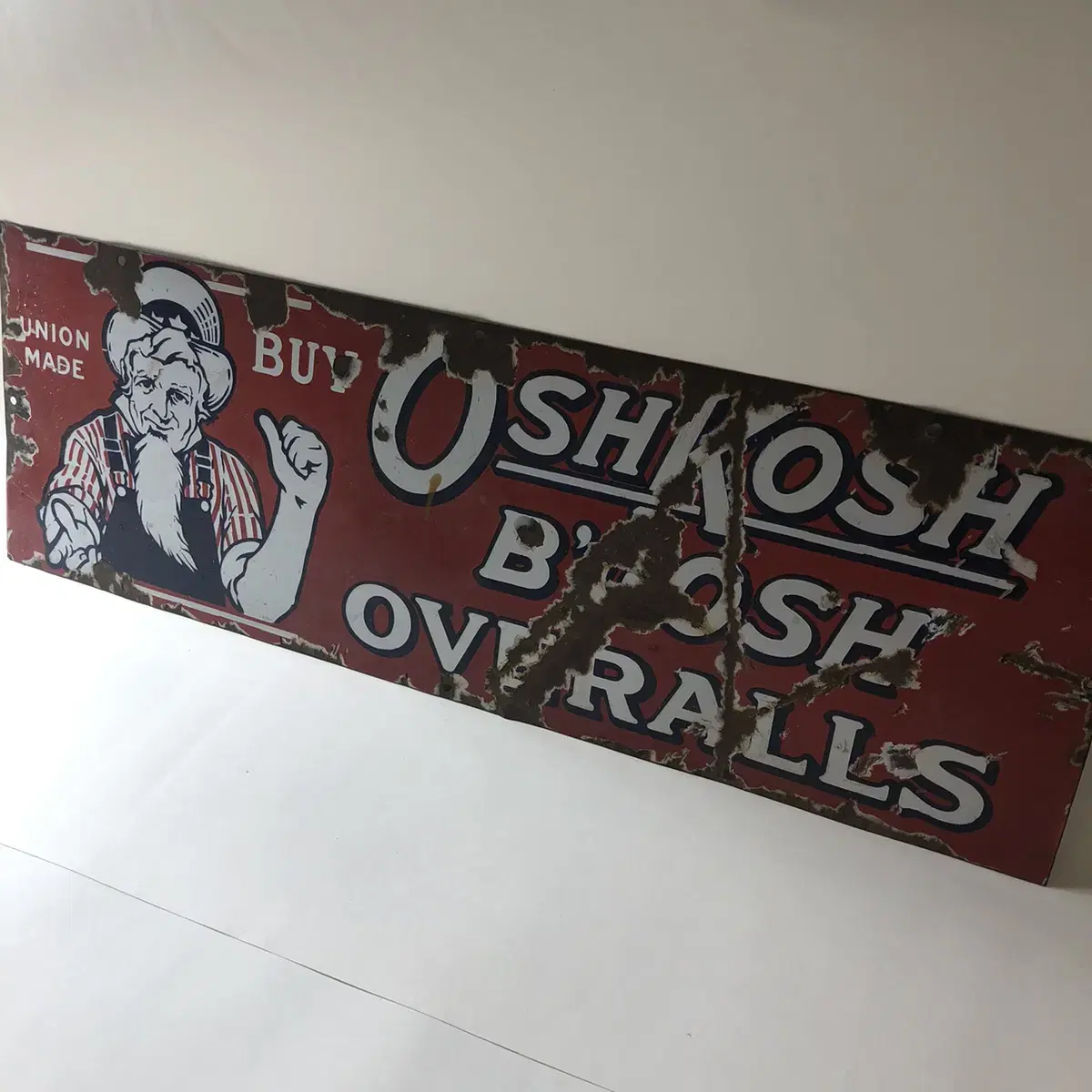 60년대 빈티지 oshkosh 사인 간판