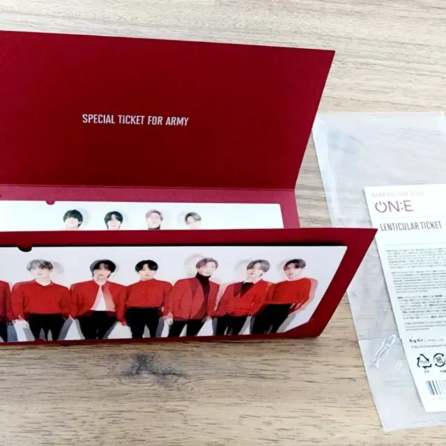 방탄소년단 bts 맵솔온콘 렌티큘러티켓 LENTICULAR TICKET