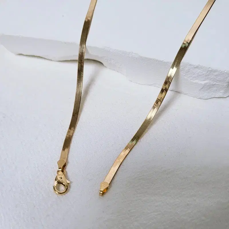 14k 뱀줄 목걸이 3mm  (40cm)