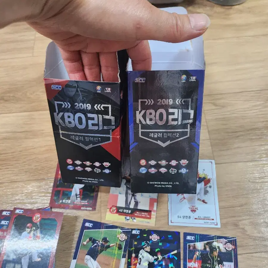 2019년 KBO 리그 야구카드 2박스(단순개봉만)