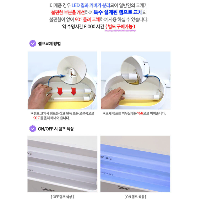 업소용 LED 램프 모기 포충기 / 사무실 식당 벌래 해충 날파리 퇴치기