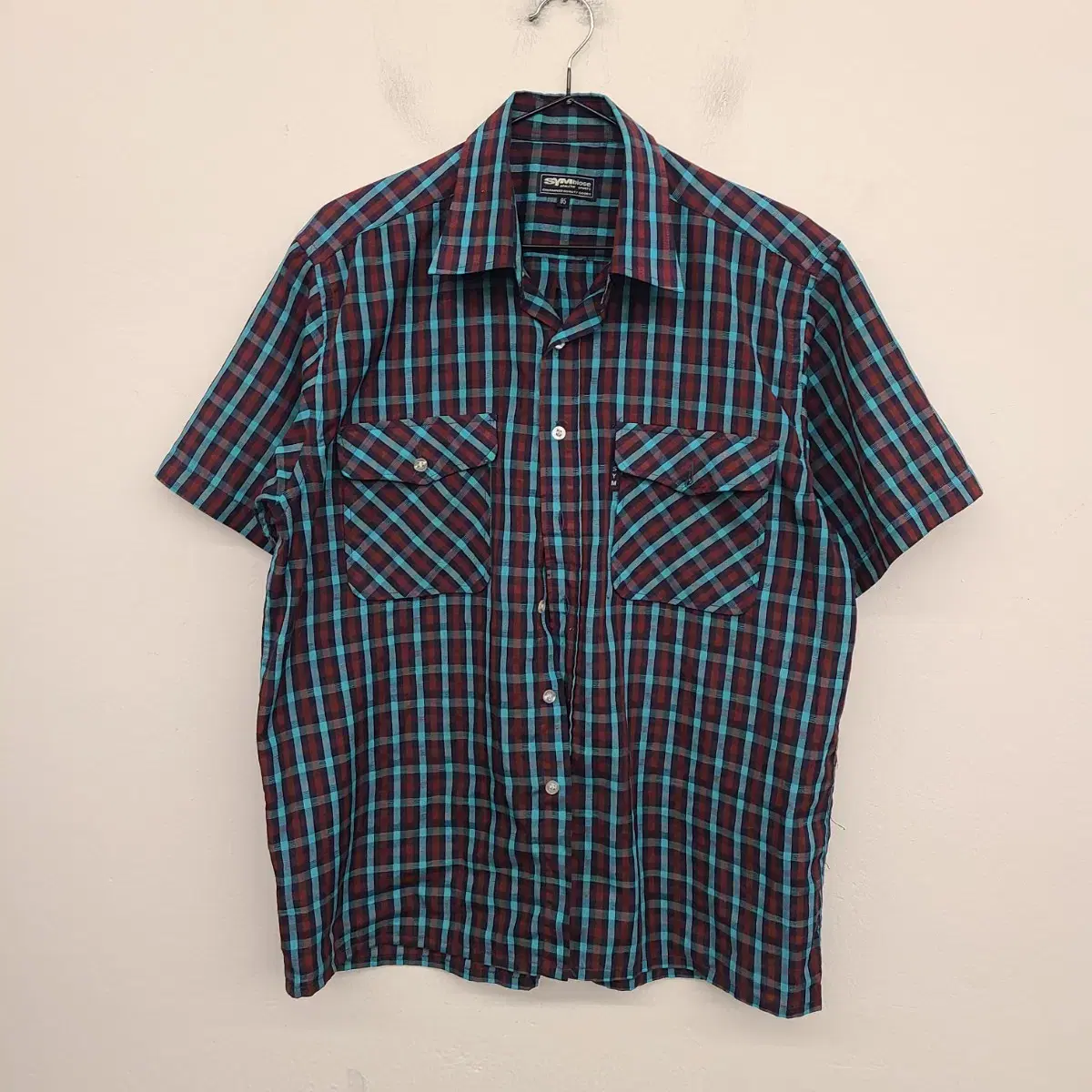 [95/M] SYM short sleeve check shirt for sale.