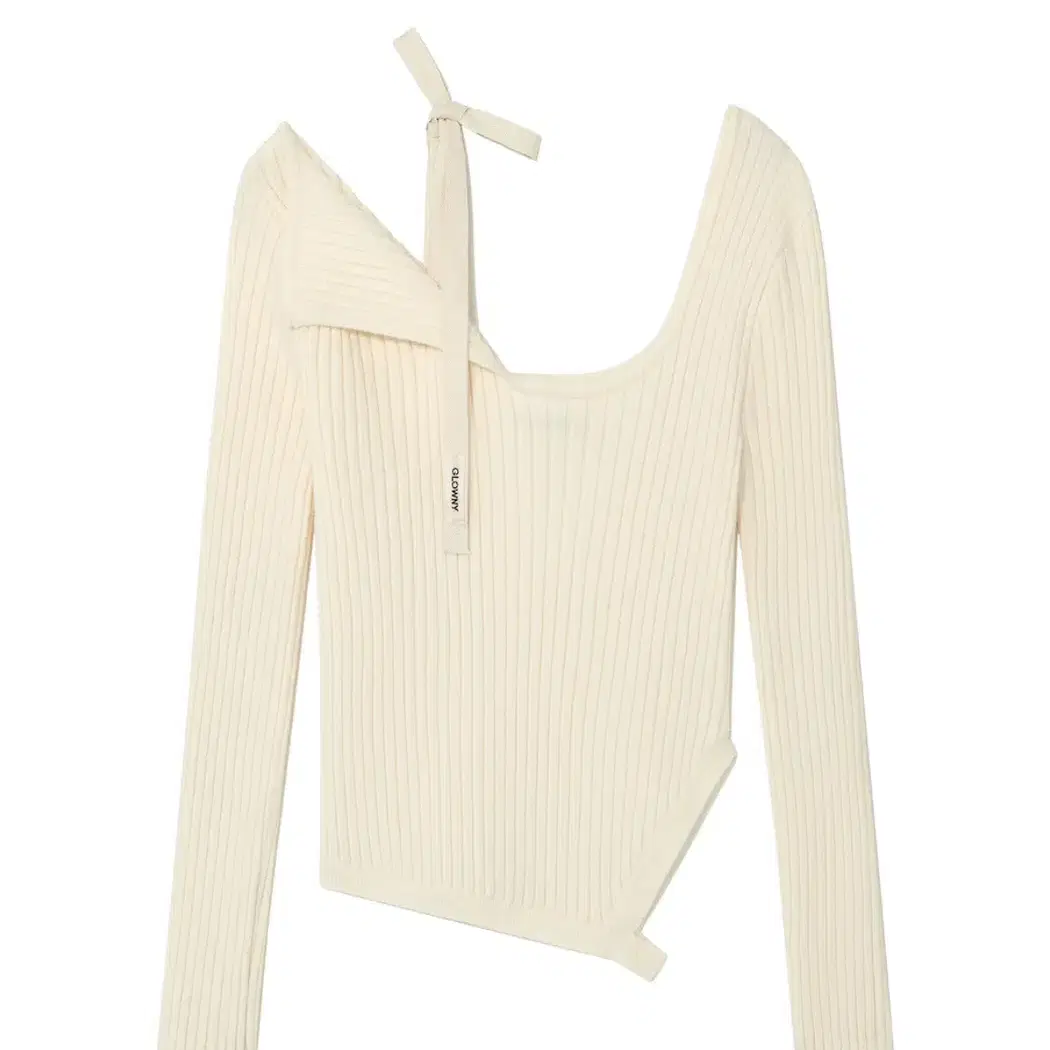 글로니 ISA ASYMMETRICAL KNIT TOP (CREAM)