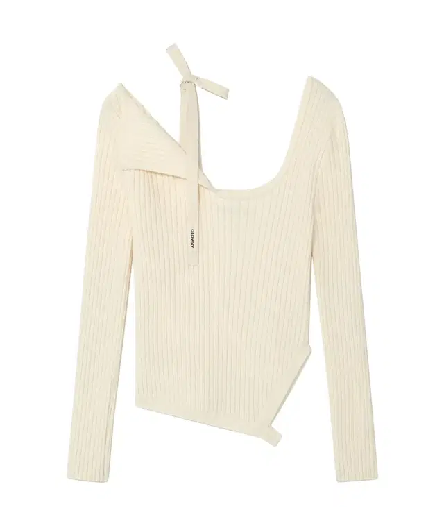 글로니 ISA ASYMMETRICAL KNIT TOP (CREAM)