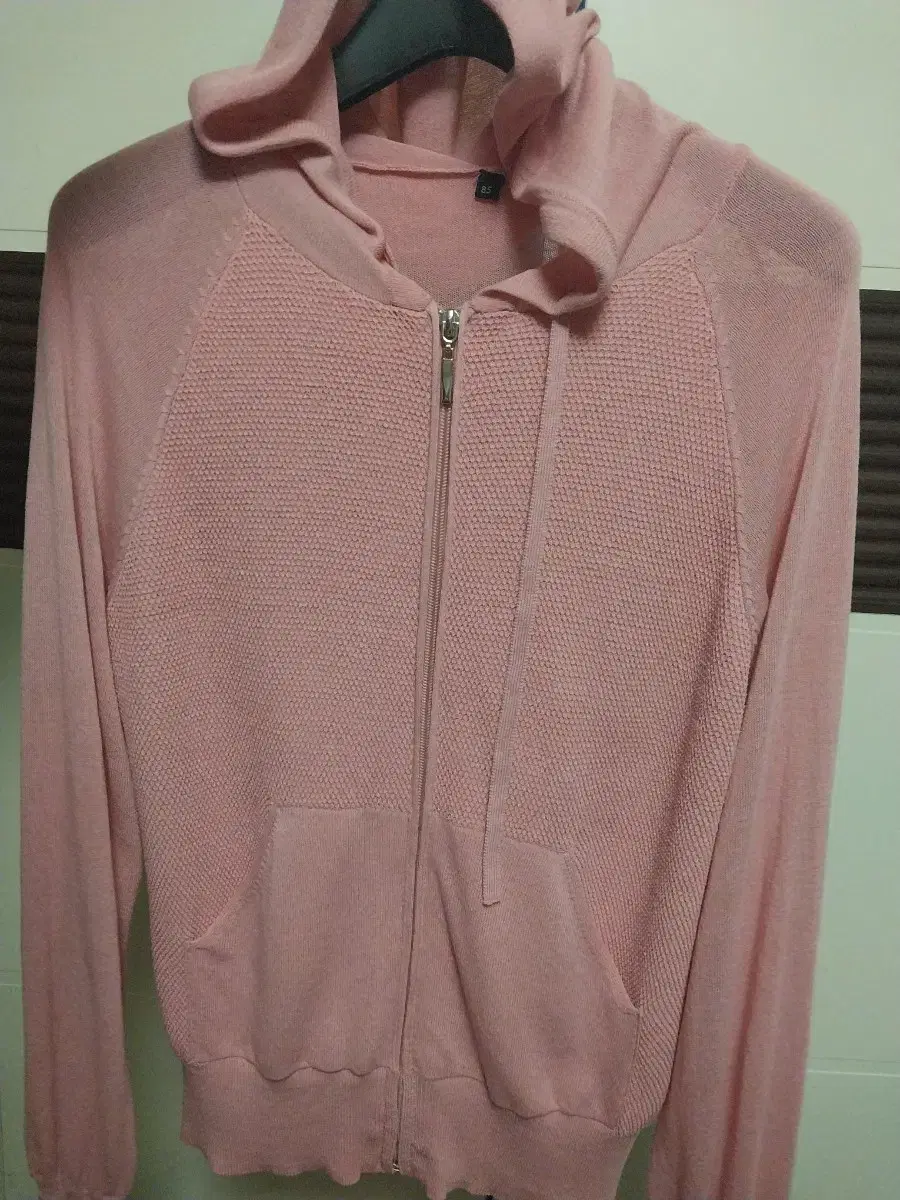 Pink thin hooded cardigan for sale