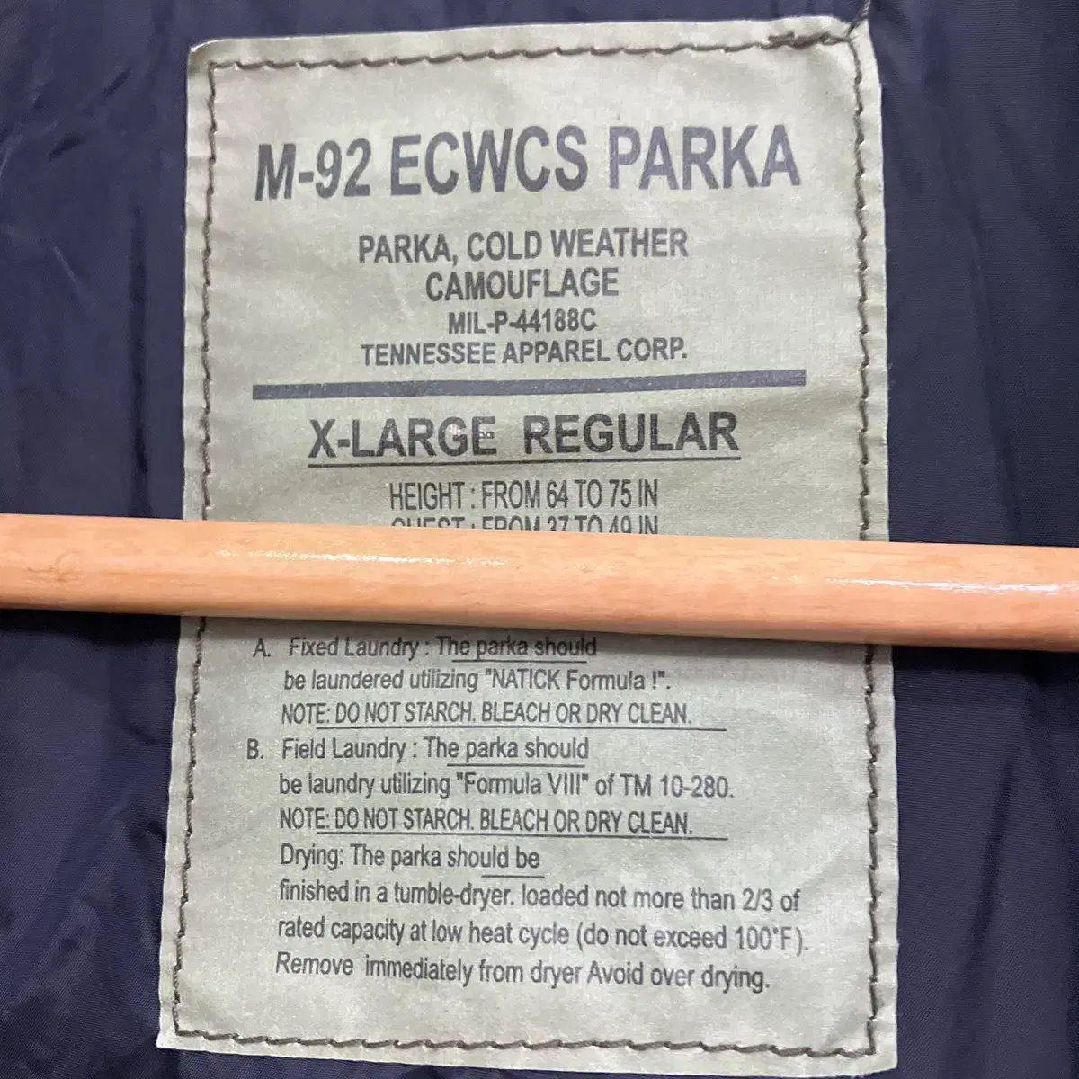 M-92 ecwcs parka xl