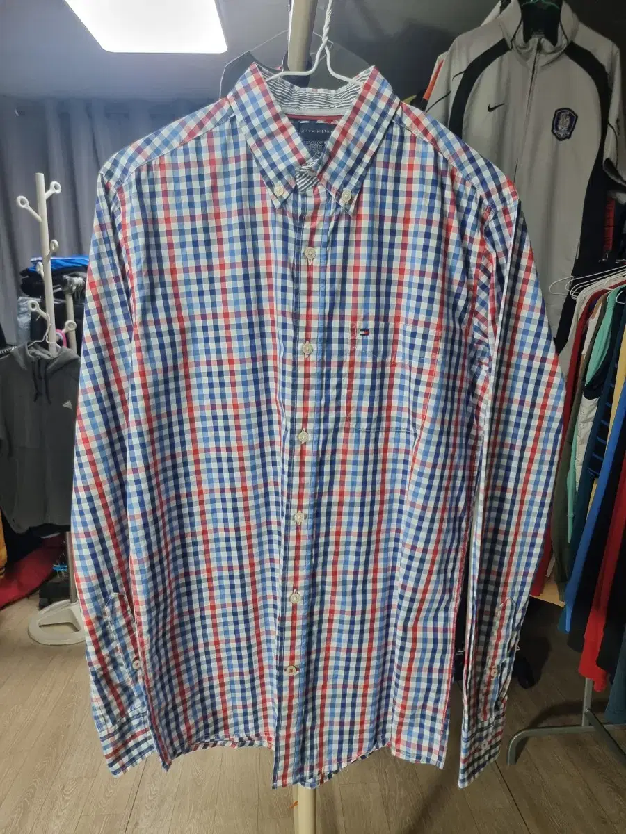 [XS] Tommy Hilfiger Southern Shirt Men's Cotton Plaid Casual Shirt