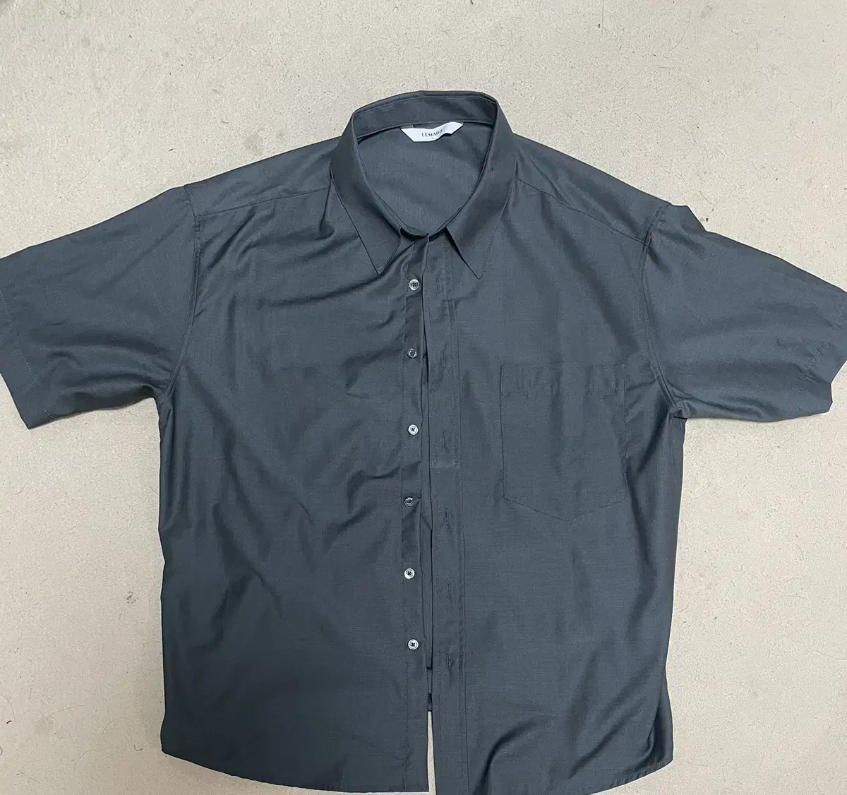 Remade Elegant Half-Shirt - Charcoal