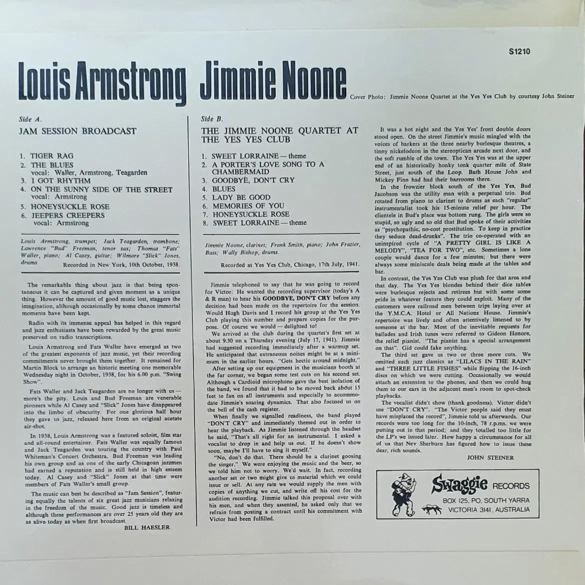 LP ㅡ JAZZ  / Louis Armstrong 루이암스트롱