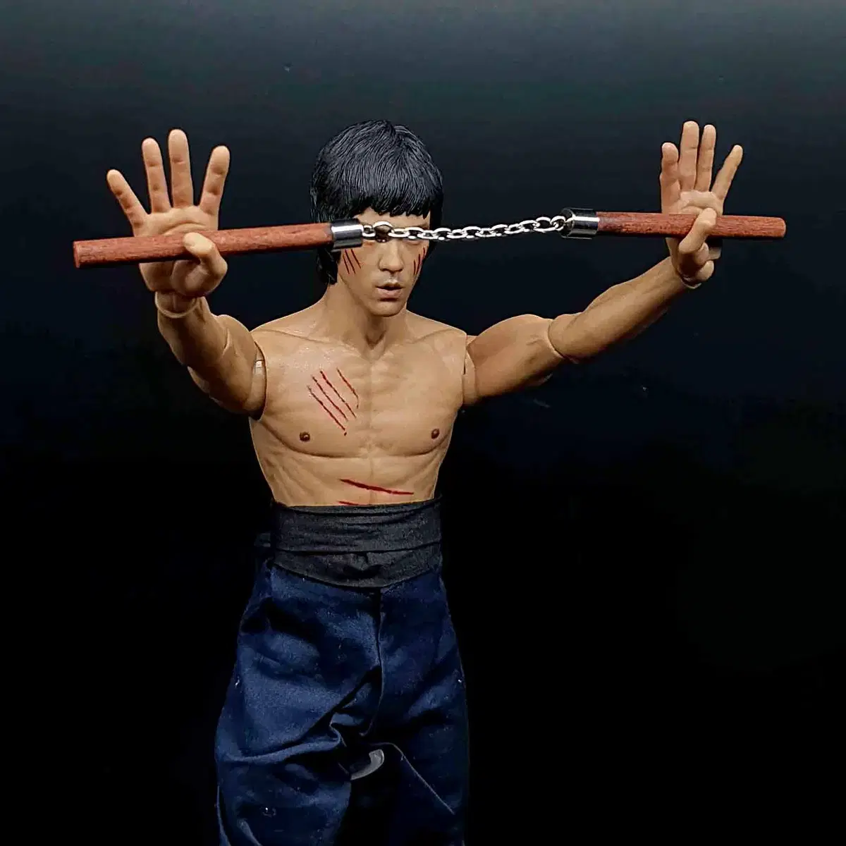 Bruce Lee Brown Wooden Double-Stepped Gon 12-inch Figure (Hot Toys Compatible)