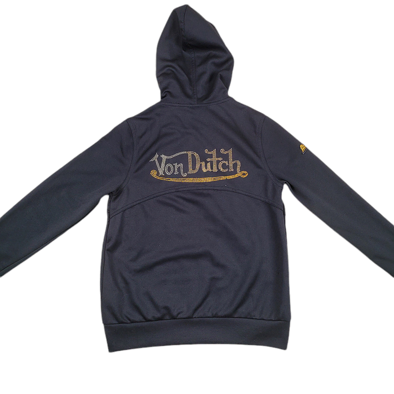 [95] VON DUTCH 본더치 큐빅 로고 후드 집업