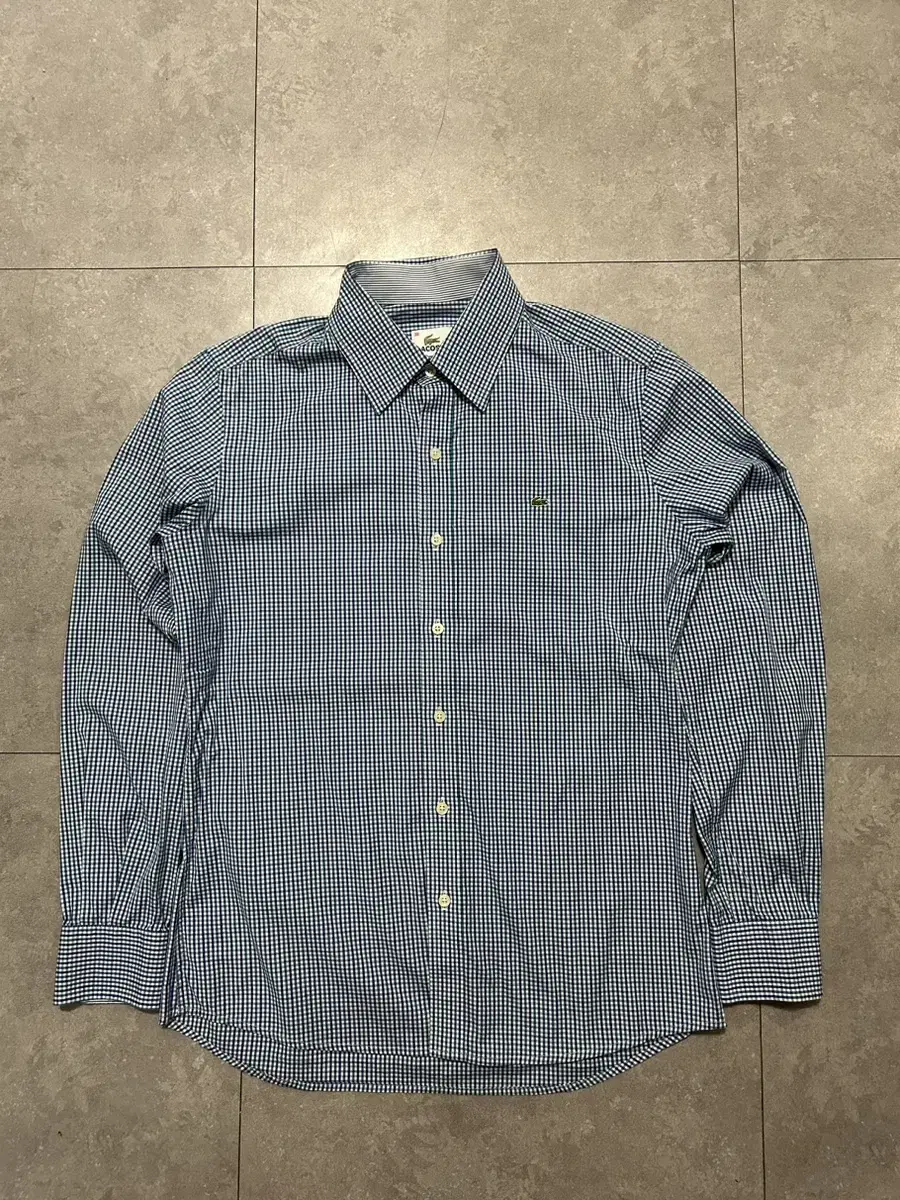 Lacoste Gingham Check Vintage Oxford Cotton Shirt 95size