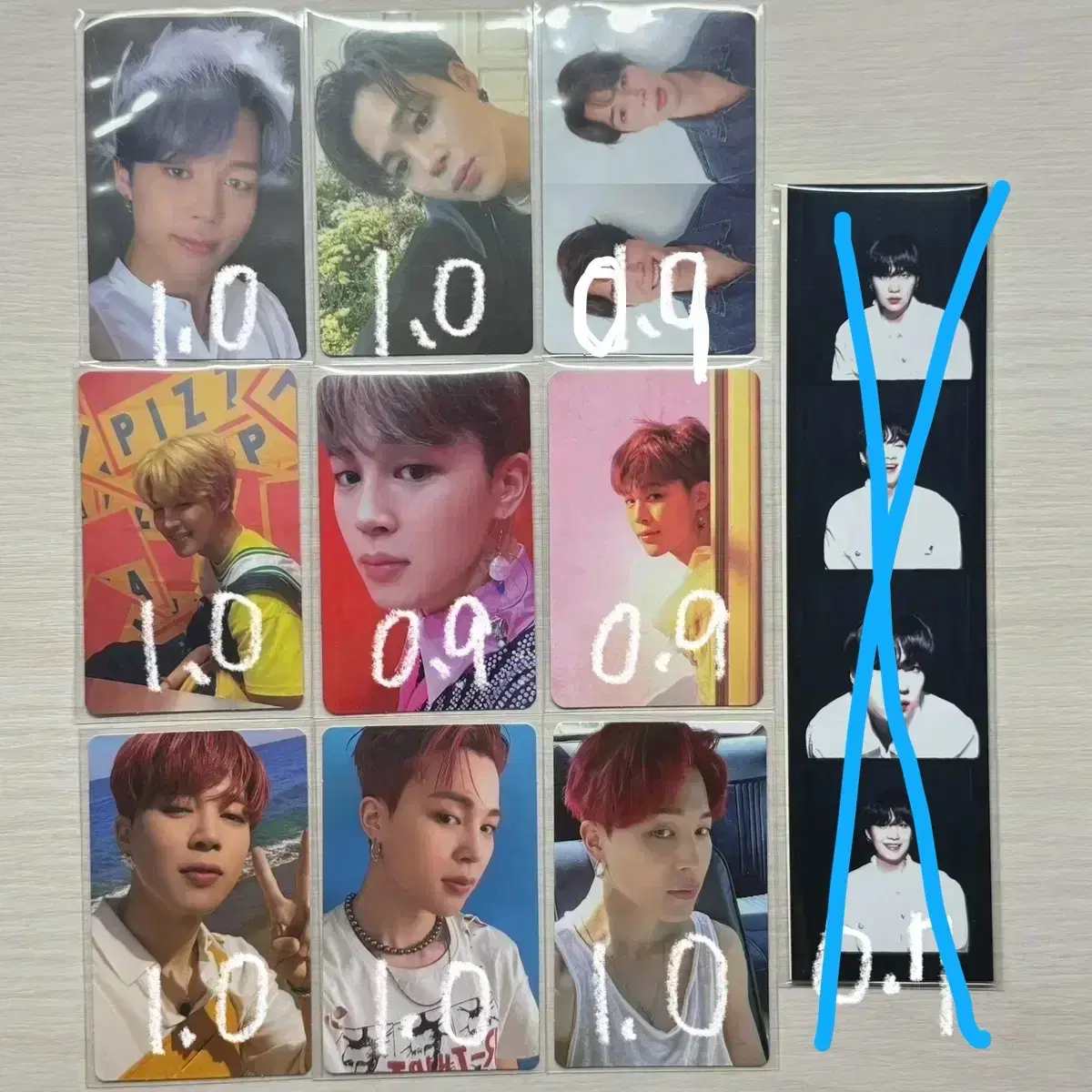 Bangtan jimin suga sells official photocards