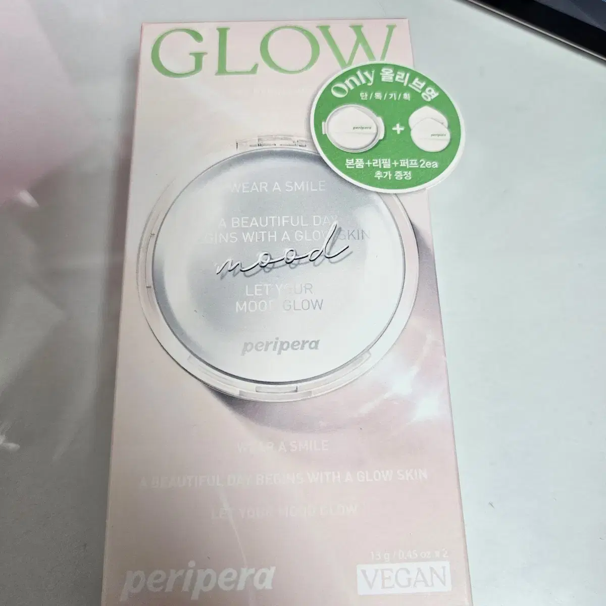 Peripera Glow Cushion No. 1 Pure Original + Refill Sealed