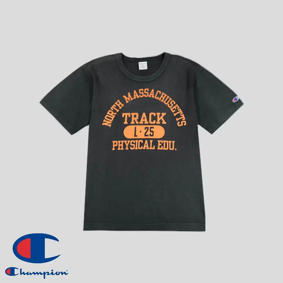 Champion Pigment Black Orange Massachusetts Printed Arm Patch Heavyweight Heavyweight Cotton