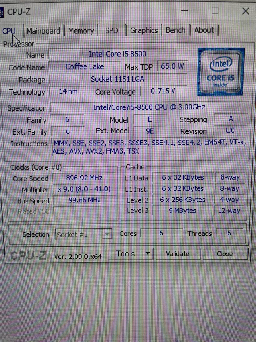 I5 8500/8GB/Office Samsung Slim Desktop