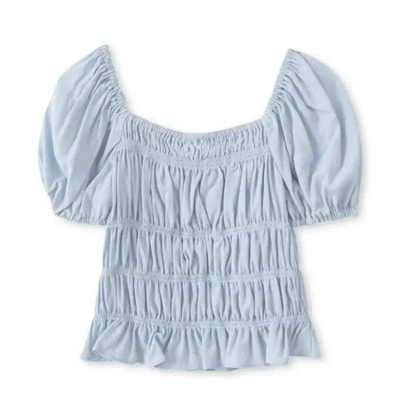 RE_L 리엘 Cupcake shirring blouse sky blue