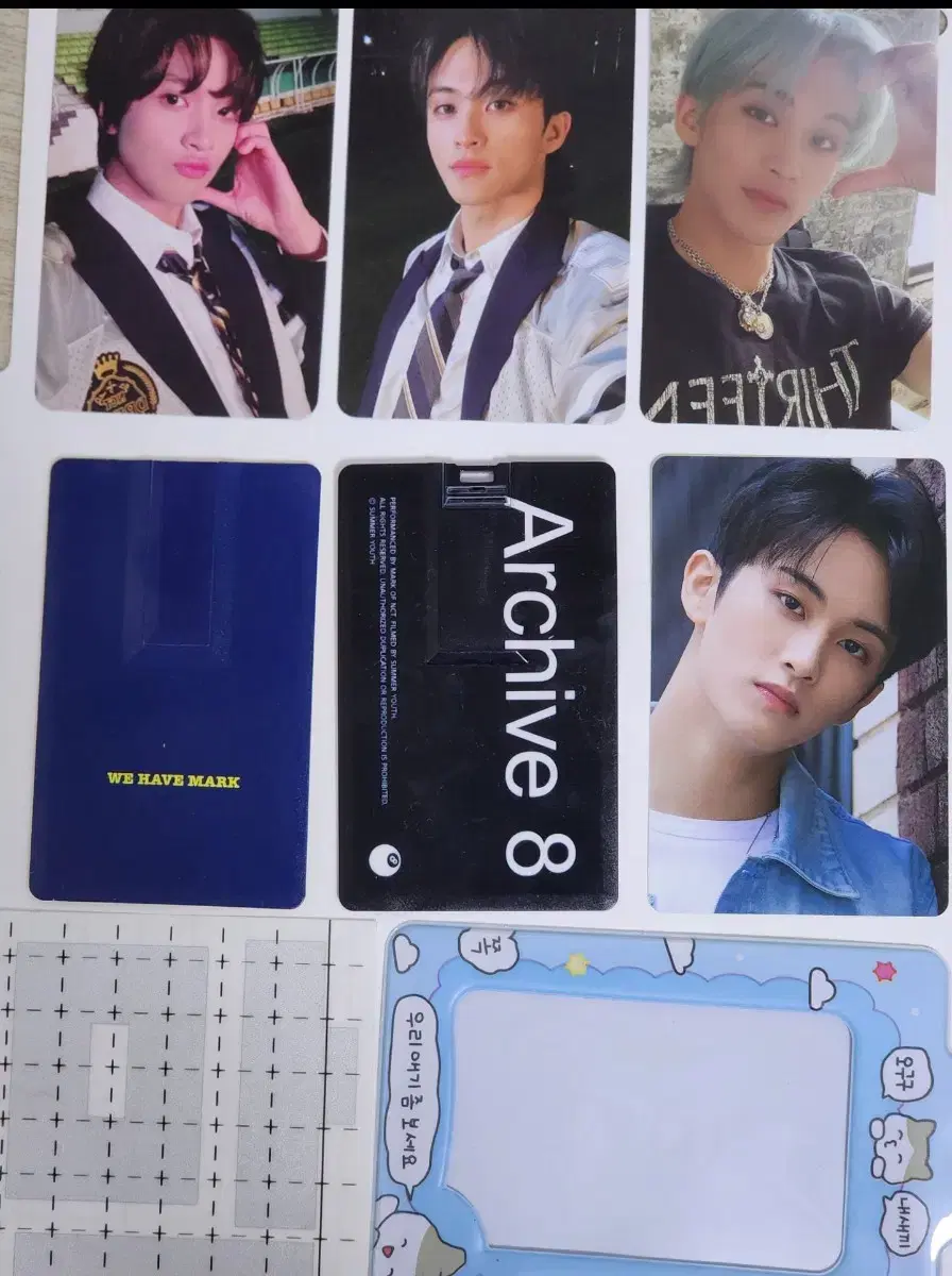 NCT mark haechan 덕질용품 Photocard, HomeMagic Cam USB, Toploader, Reflective Sticker