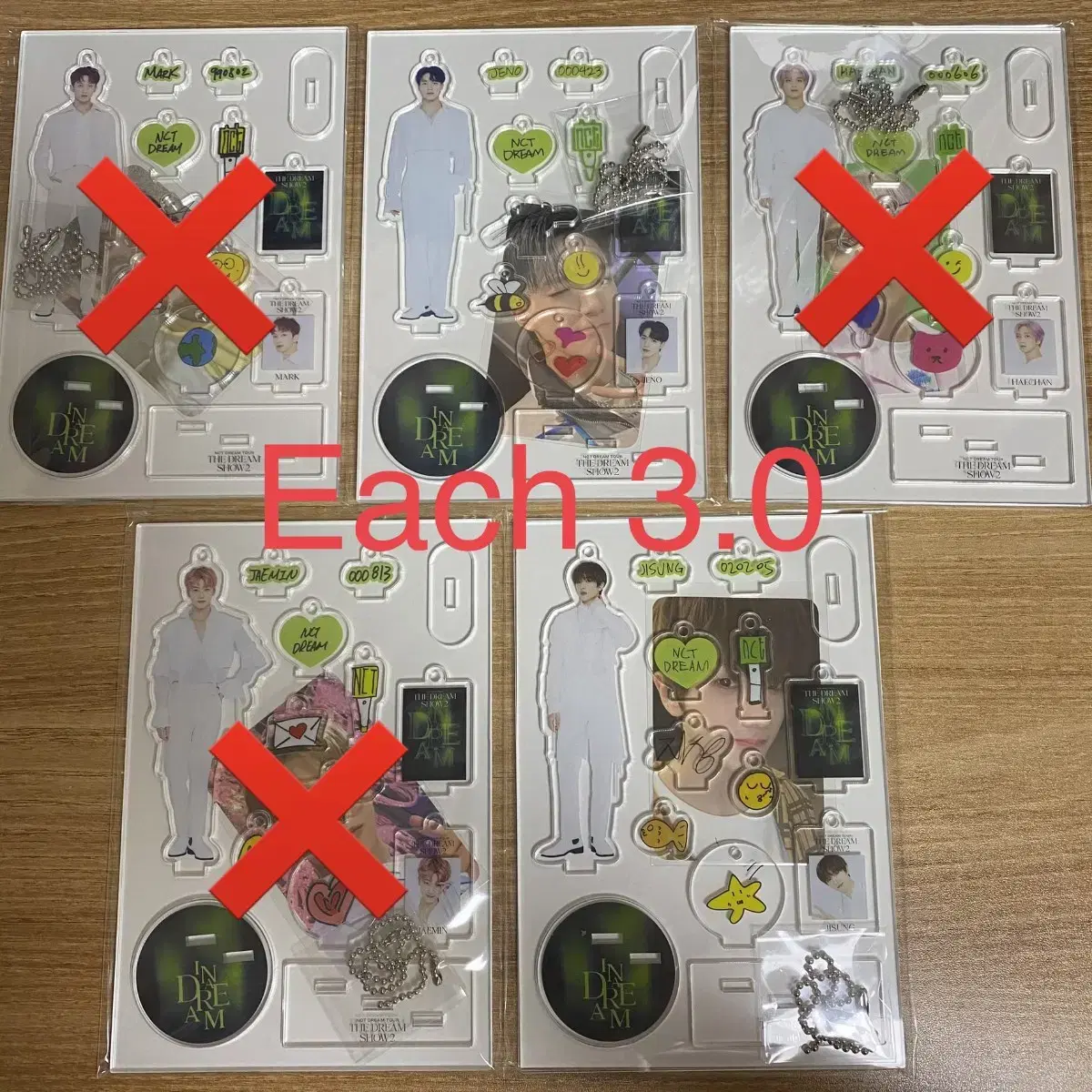 Prepaymentx) nct Dream Dream Show acrylic stand keyring photocard Set WTS