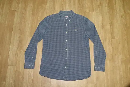 (100)Lacoste/Tonedown Bloo White Check Shirt