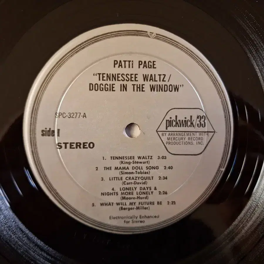 미국원반/Patti Page - Tennessee Waltz LP