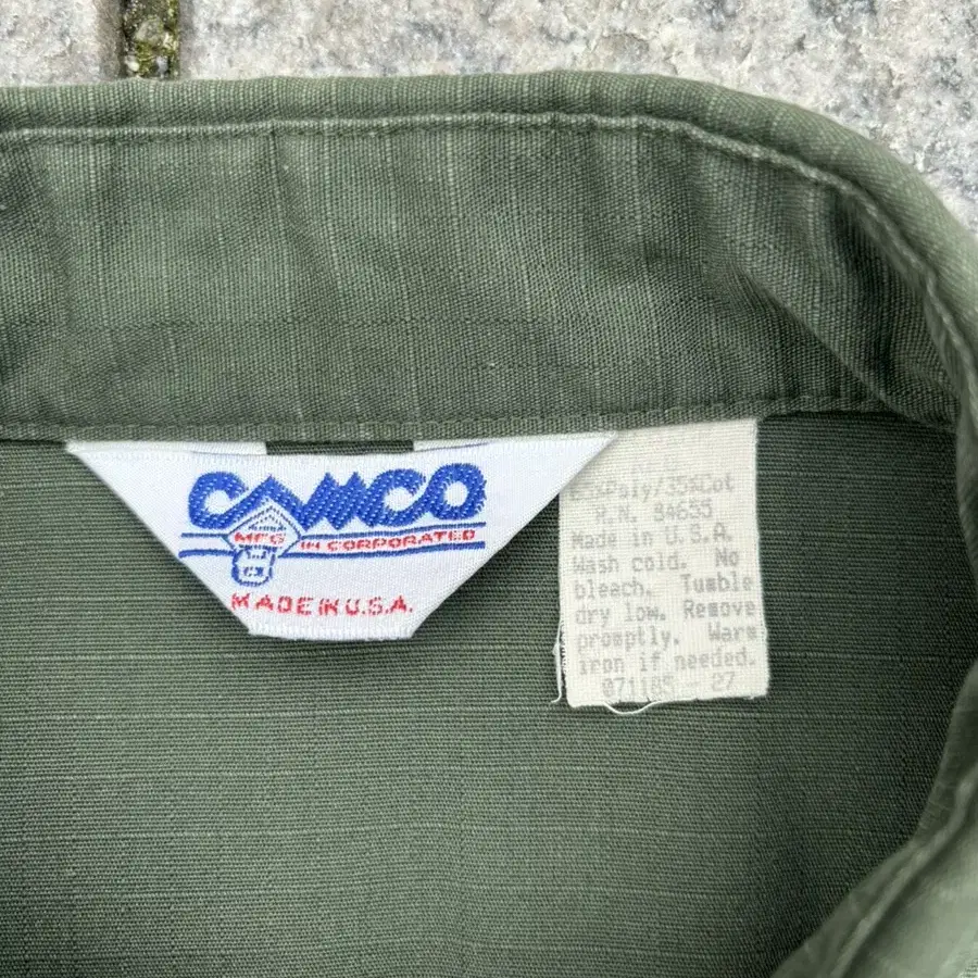 90s Usa made Camco 밀리터리 셔츠