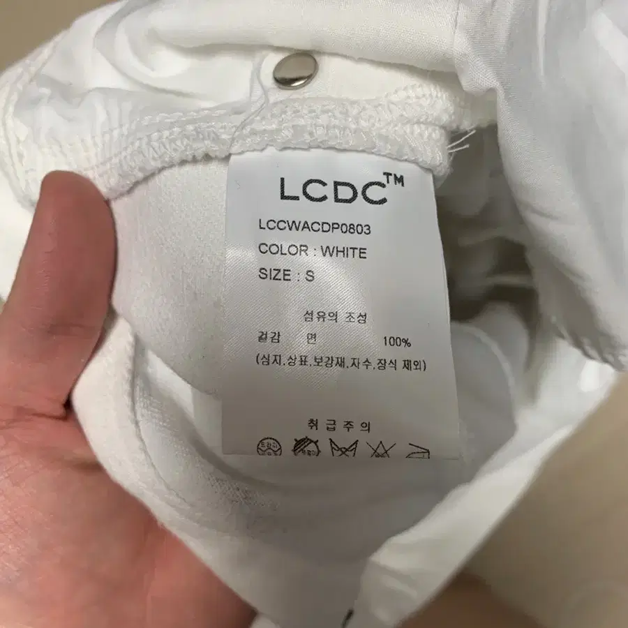 [S] lcdc 프린트 와이드 테이퍼드 데님