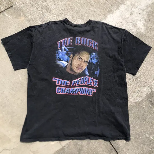 [3XL] 00s WWF The Rock 더락 프린팅 반팔티