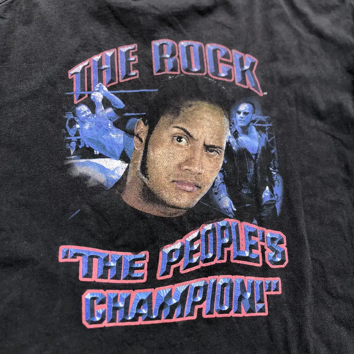 [3XL] 00s WWF The Rock 더락 프린팅 반팔티