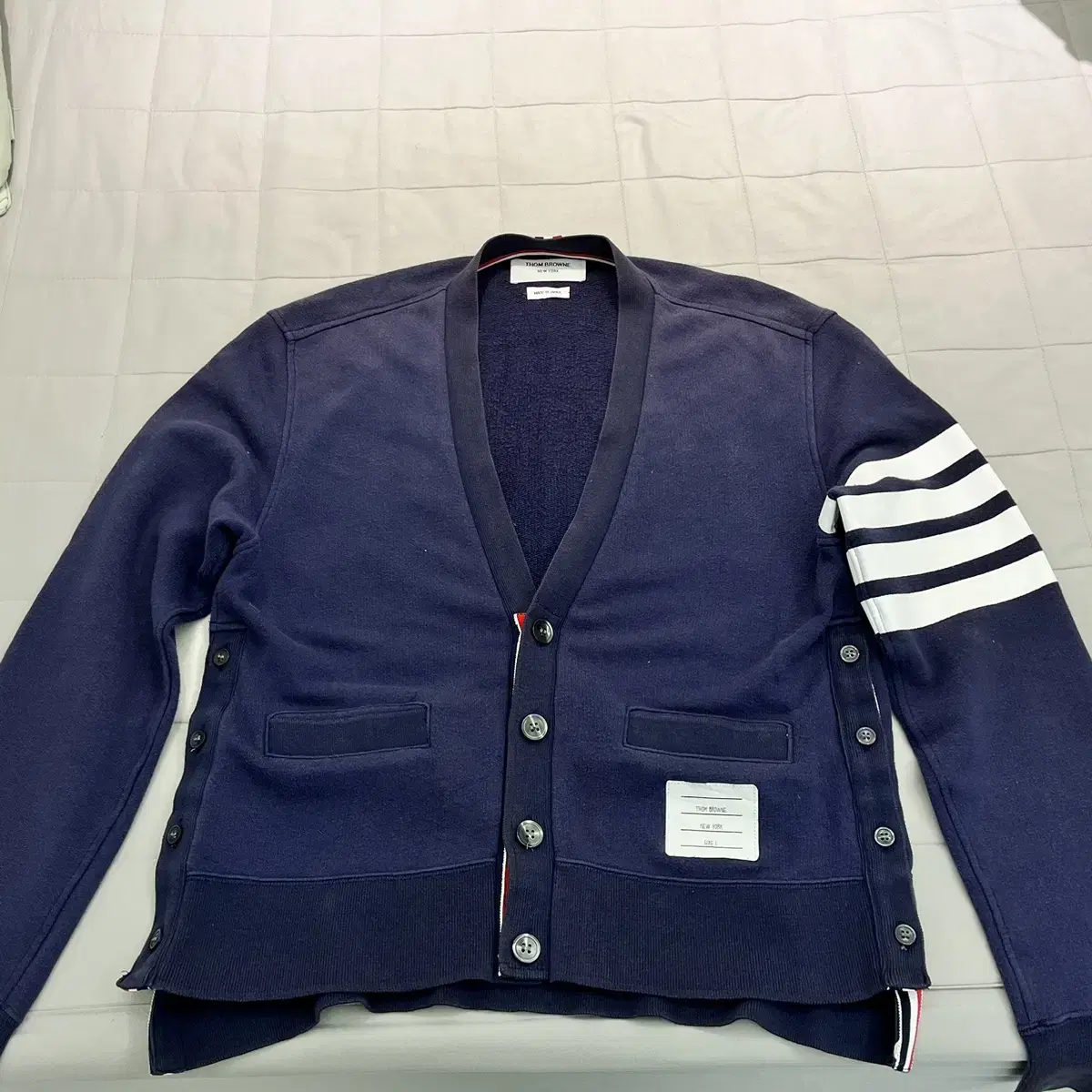 [1SIZE] Thom Browne Cotton Cardigan Navy