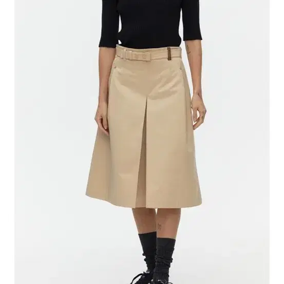 ahwe 아위 belted culotte 스커트 베이지