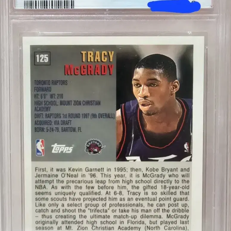 1997 탑스 트레이시 맥그레이디 RC PSA 10