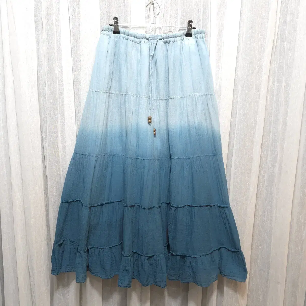 JPN Waistbanded A-line Pleated Long Skirt WM S102