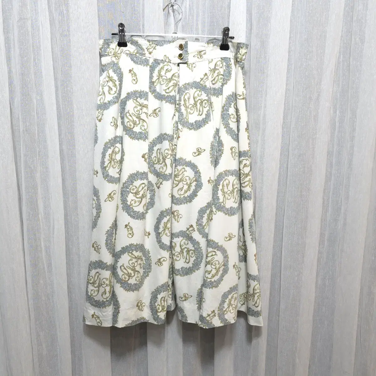 JPN Pattern A-line Pleated Skirt WL S104