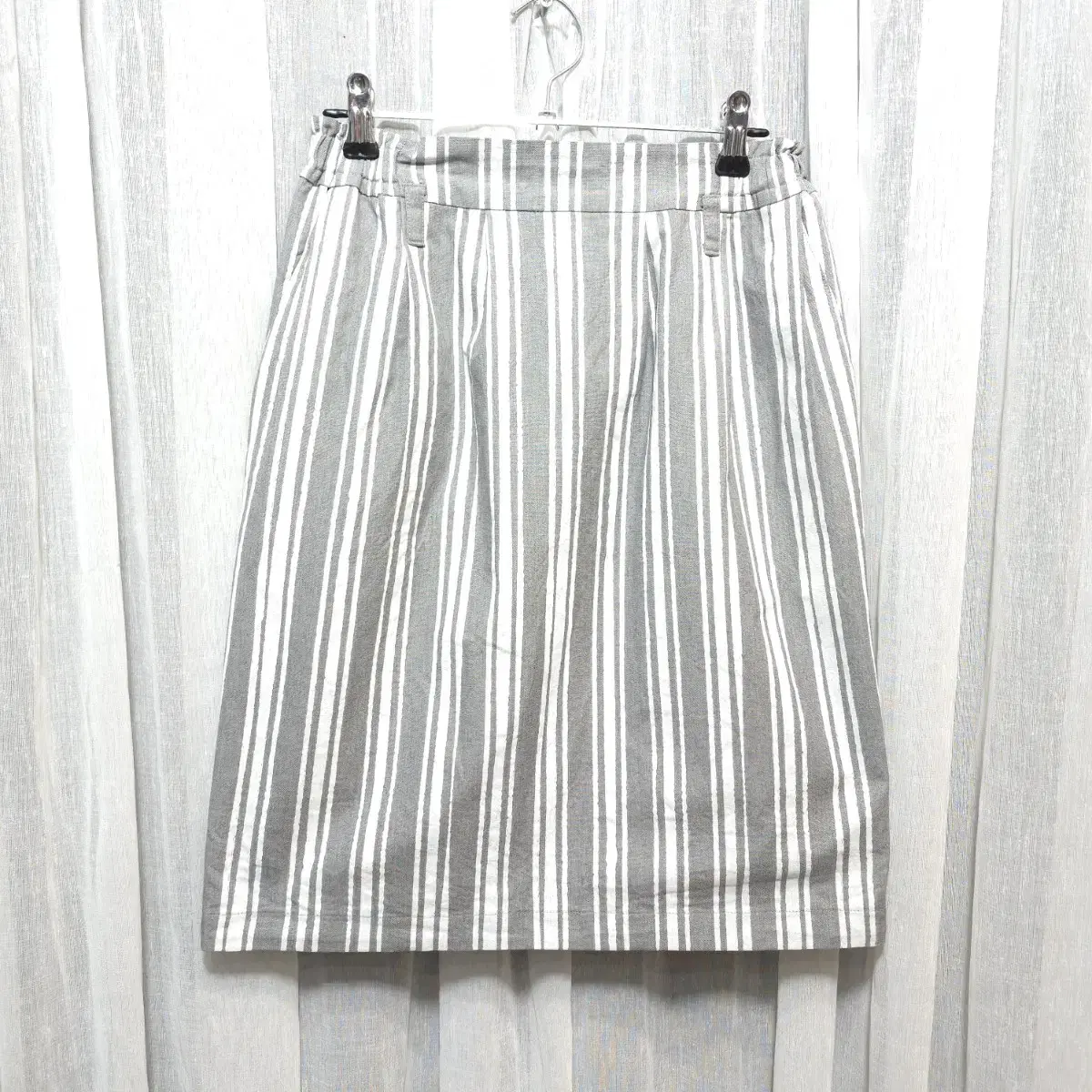 iriiri Waistbanded striped pattern skirt WM S107