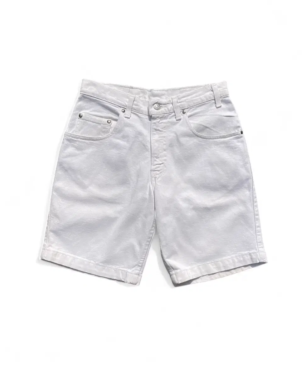 90s levis 546 white denim shorts