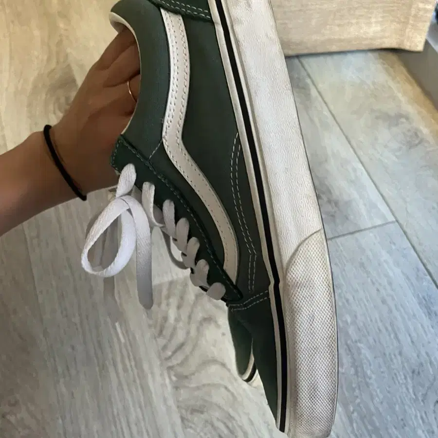 반스 VANS 컬러 띠어리 덕그린 올드스쿨 235