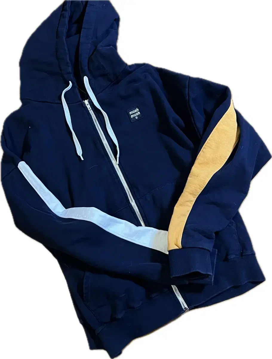 MUAH MUAH MUAH four seasons hoodie zip-up navy color