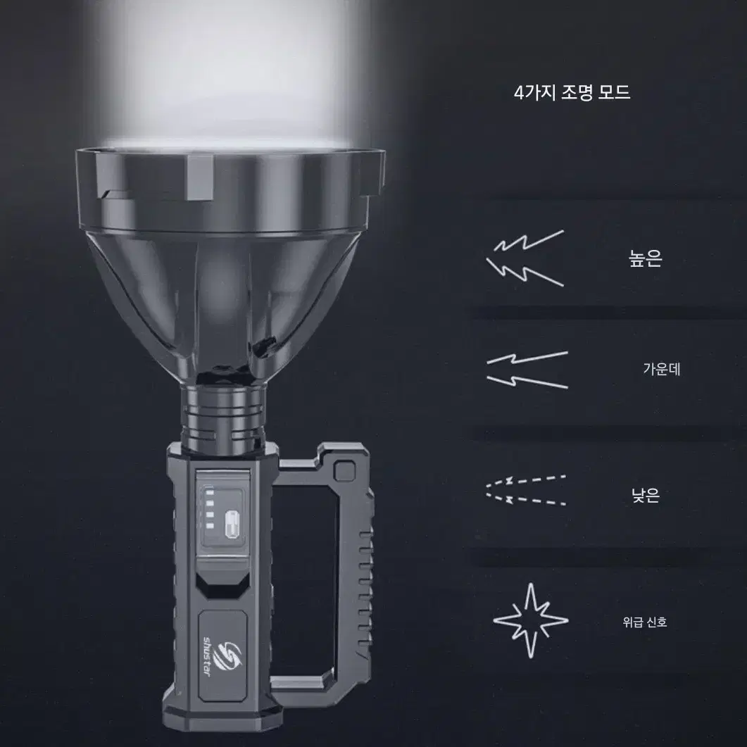 새제품 충전식 고출력 LED 랜턴 + 삼각대