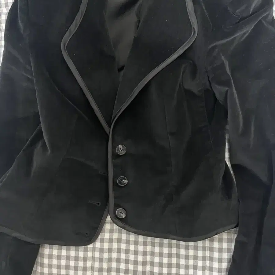 쓰리타임즈 classic bow jacket black m