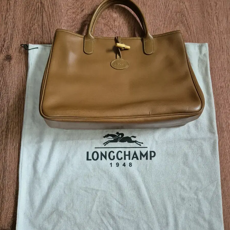 Longchamp ROSEAU LEATHER TOTE 롱샴 레더 토트백