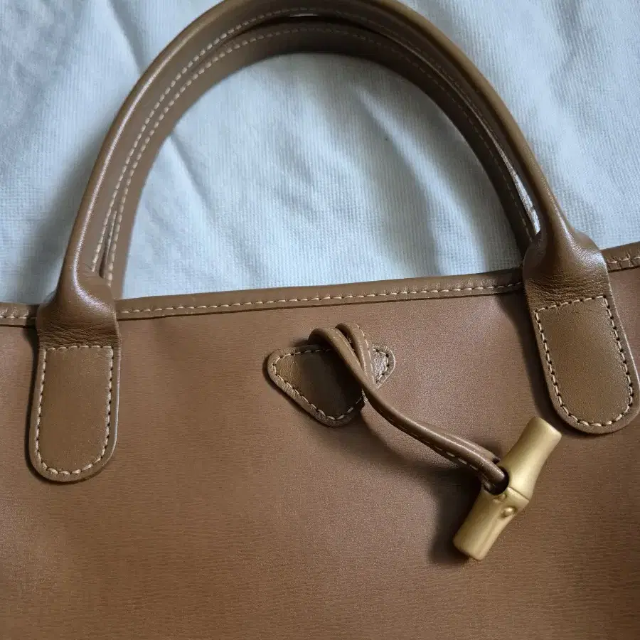 Longchamp ROSEAU LEATHER TOTE 롱샴 레더 토트백