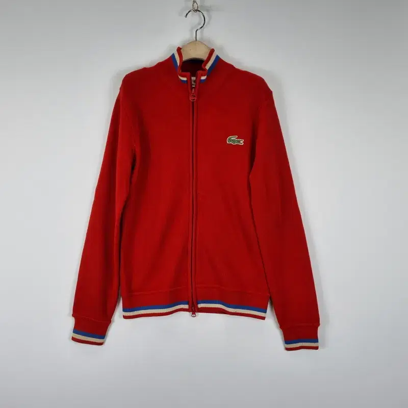 Z4637 Lacoste Red Zip-Up Cardigan Momo100 Share95