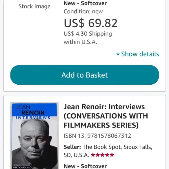 Jean Renoir 장 르누아르 interview 대담집 영화 서적 책