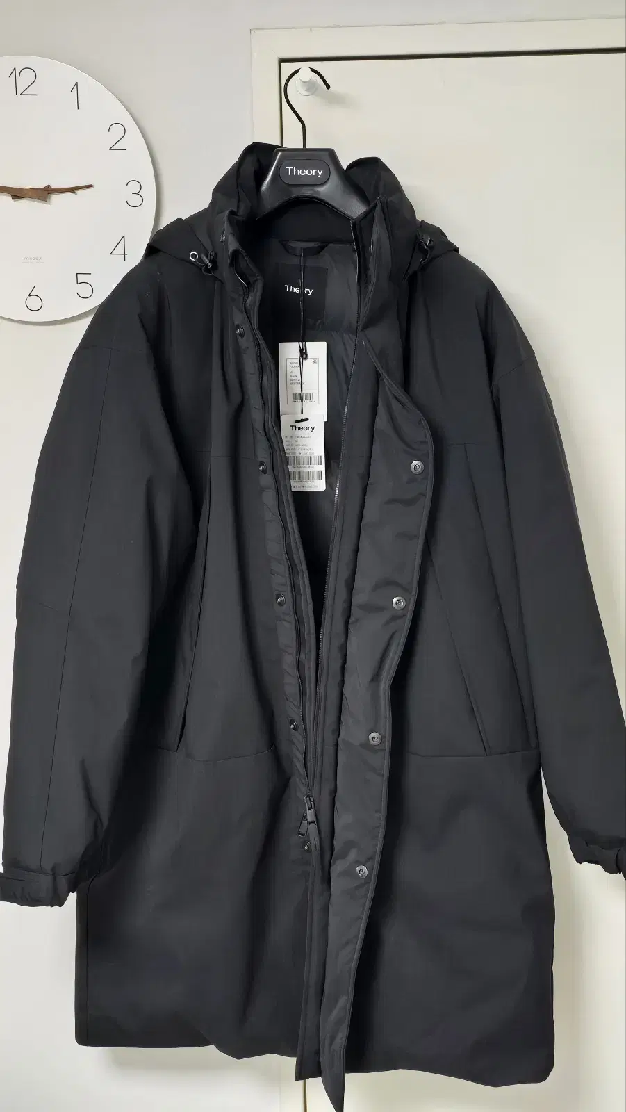 Theory Bonded Wool Heavy Down Parka Black [M