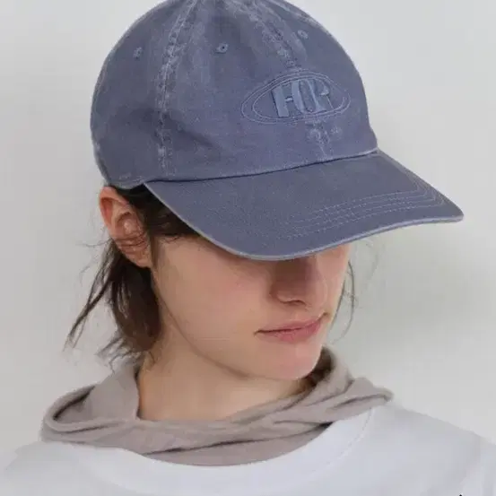 포허(for her) LOGO WASHING BALL CAP blue