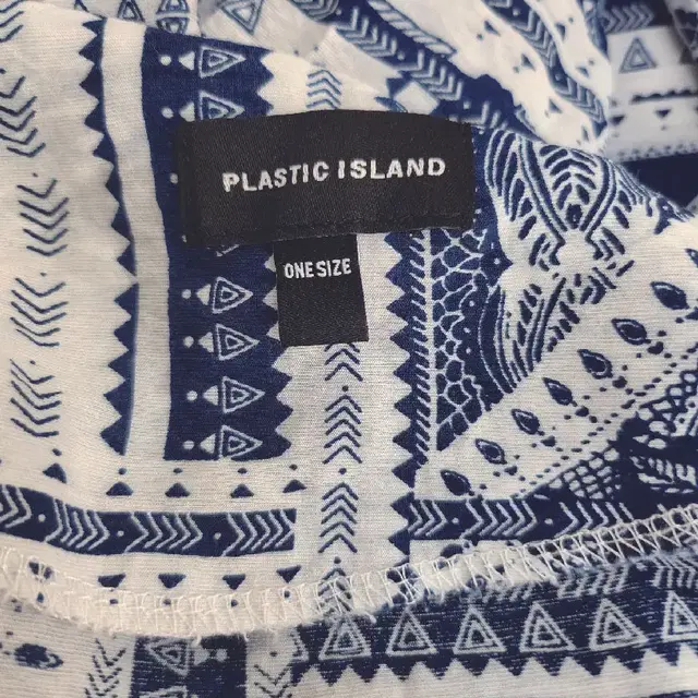 플라스틱아일랜드(PLASTIC ISLAND) 블루 패턴 포인트 자켓