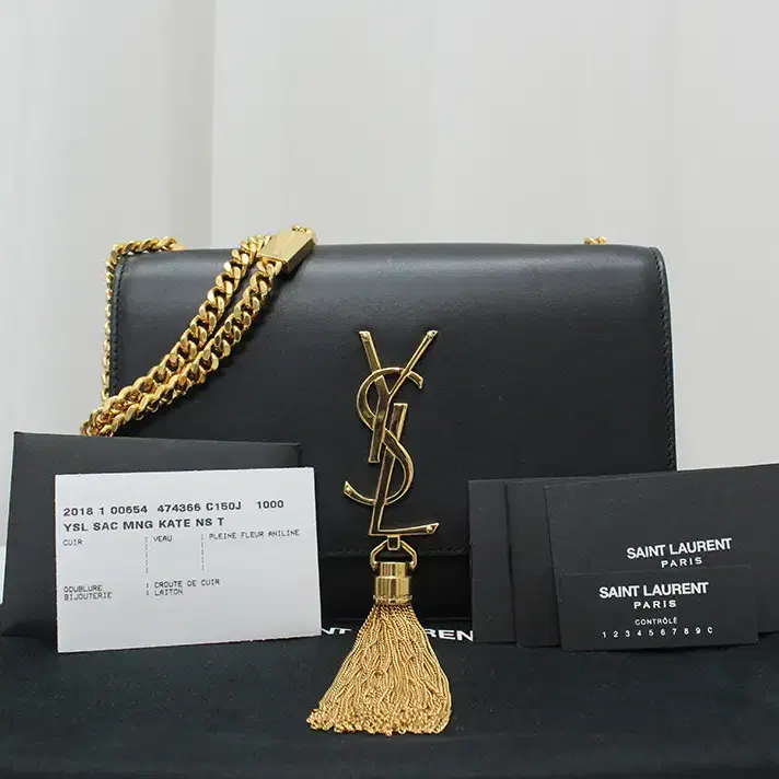 [중고명품다올]생로랑 YSL 모노그램 태슬 스몰 체인 숄더백 474366